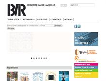 Tablet Screenshot of biblioteca.larioja.org