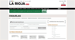 Desktop Screenshot of esquelas.larioja.com